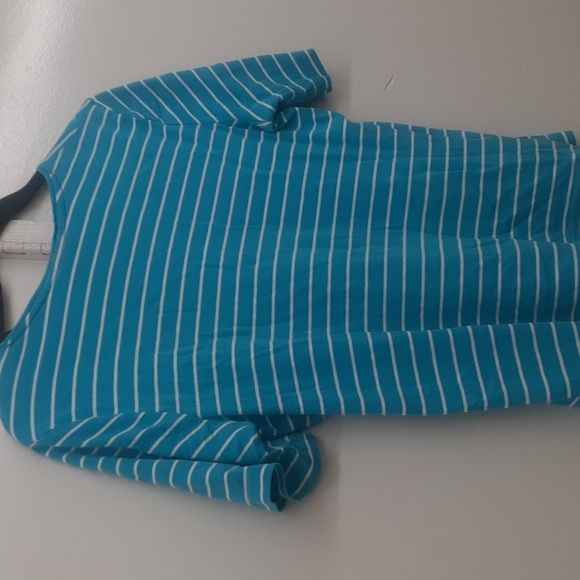2 Chico’s Blue  Color  stripe Tees Size 1 & St John Bay Tie Dye - Picture 10 of 10